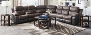 leather sectional living room set
