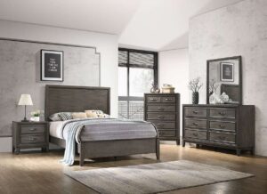 Winchester Grey Panel Bedroom Set Contemporary