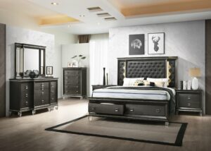 margaret bedroom collection glamorous, upholstered